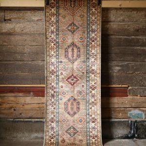 Handknuten matta Kazak 78×287 cm