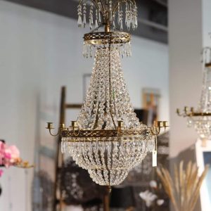 Handgjord kristallkrona Harry dubbel korgbotten