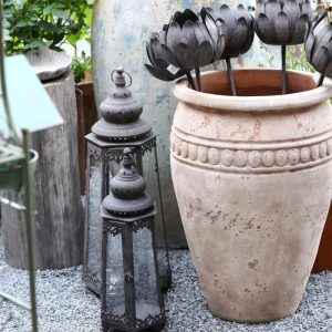 Lykta Barock patinerad metall