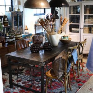 Matbord återbrukat trä svart 180 cm