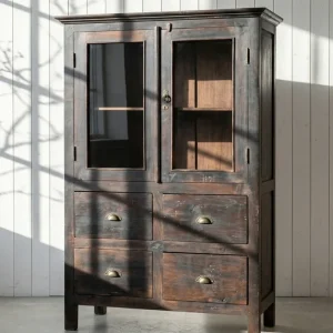 Vitrinskåp vintage med lådor
