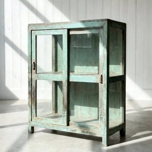 Vitrinskåp / skänk med skjutdörrar vintage