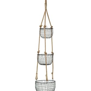 Hängande korgar i svart