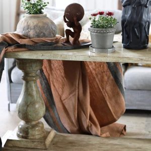 Stor linneduk Burnt ochre