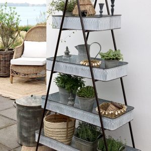 Hylla zinklådor pyramid