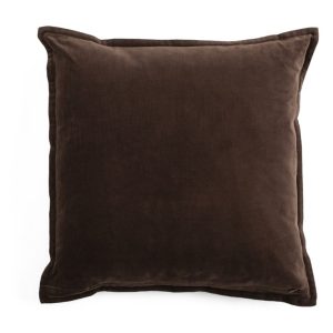 Velvet & Linen Kuddfodral -Brunt