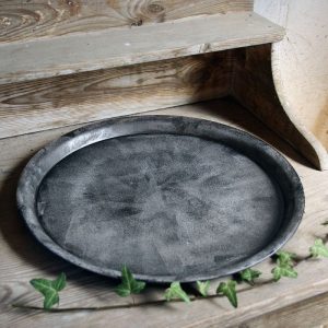 Fat i metall gråsvart