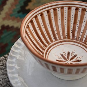 Marockansk handmålad skål Ø20-25 cm randig