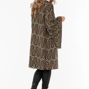 Leiya Kaftan Black/Burgundy/Gold