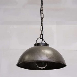 Taklampa rå metall liten