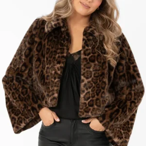 Minou Fur Jacket Chestnut/Black