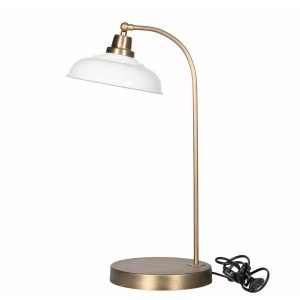 Skrivbordslampa Alfred vit