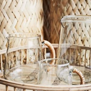 Glaskanna bambuhandtag
