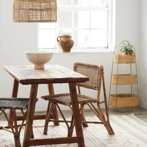 Hylla med flätade korgar H104 cm
