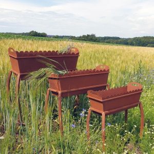 Planteringskärl vågig kant på stativ