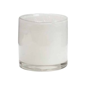 Munblåst glaslykta vit