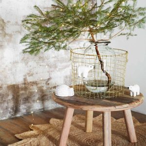 Runt soffbord återvunnet trä Ø60 cm