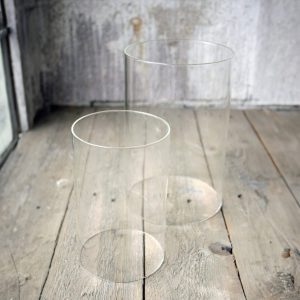 Cylinderglas / stormglas / glas till lykta Ø10-13 cm