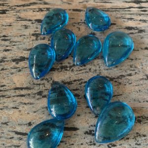 Glasdroppe Turkos